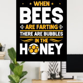 Bienenkopfgeschenk | Bei Bienen Poster (Heimbüro)
