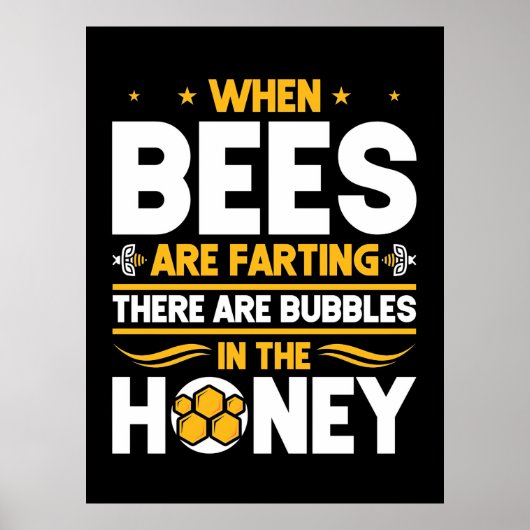 Bienenkopfgeschenk | Bei Bienen Poster (Vorne)