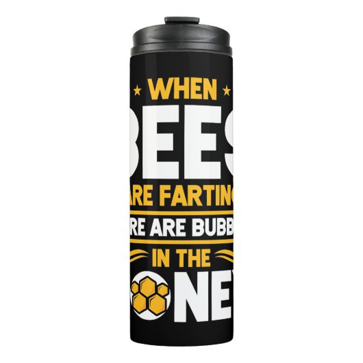Bienenkopfgeschenk | Bei Bienen Thermosbecher (Vorderseite)