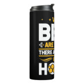 Bienenkopfgeschenk | Bei Bienen Thermosbecher (Nach links gedreht)
