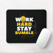 Bienenkopfgeschenk | Bienenarbeit harte Bleibe Hum Mousepad (Mit Mouse)