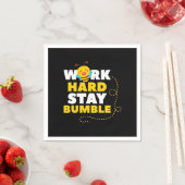 Bienenkopfgeschenk | Bienenarbeit harte Bleibe Hum Serviette (Beispiel)