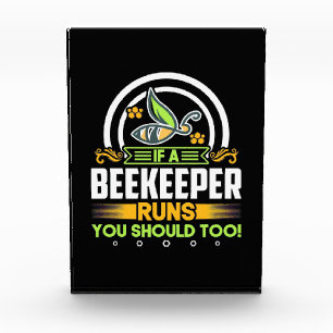Bienenkopfgeschenk Ein Imker läuft auch Sie soll Fotoblock