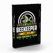 Bienenkopfgeschenk | Ein Imker läuft auch Sie soll Fotoblock (Links)