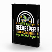 Bienenkopfgeschenk | Ein Imker läuft auch Sie soll Fotoblock (Rechts)