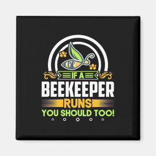 Bienenkopfgeschenk Ein Imker läuft auch Sie soll Magnet