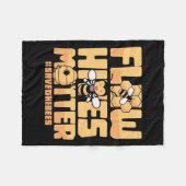 Bienenkopfgeschenk | Flow Hives Matter Bees Fleecedecke (Vorderseite (Horizontal))