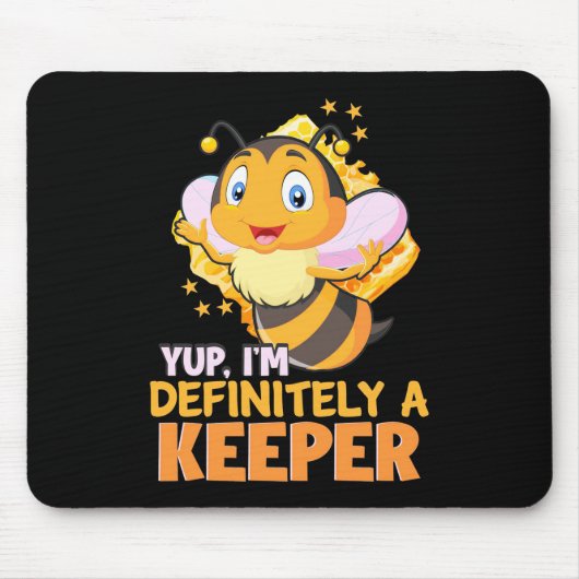 Bienenkopfgeschenk | Ich bin definitiv ein Bienenh Mousepad (Vorne)
