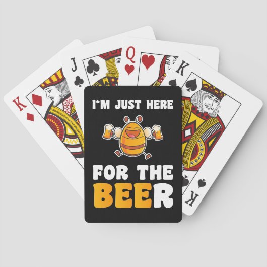 Bienenkopfgeschenk | Ich bin nur hier für die Bien Spielkarten (Rückseite)