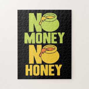 Bienenkopfgeschenk   Imker kein Geld kein Honig Puzzle