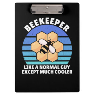 Bienenkopfgeschenk Imker Retro Vintag Klemmbrett