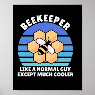 Bienenkopfgeschenk Imker Retro Vintag Poster