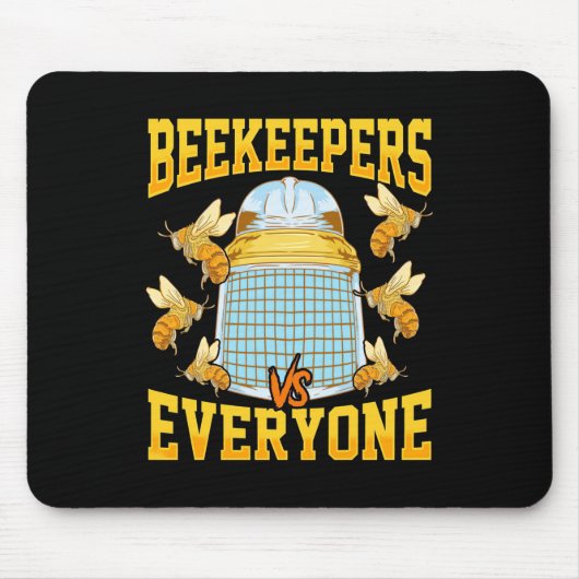 Bienenkopfgeschenk | Imker und alle Mousepad (Vorne)