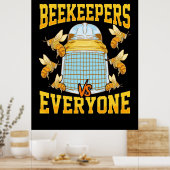 Bienenkopfgeschenk | Imker und alle Poster (Küche)