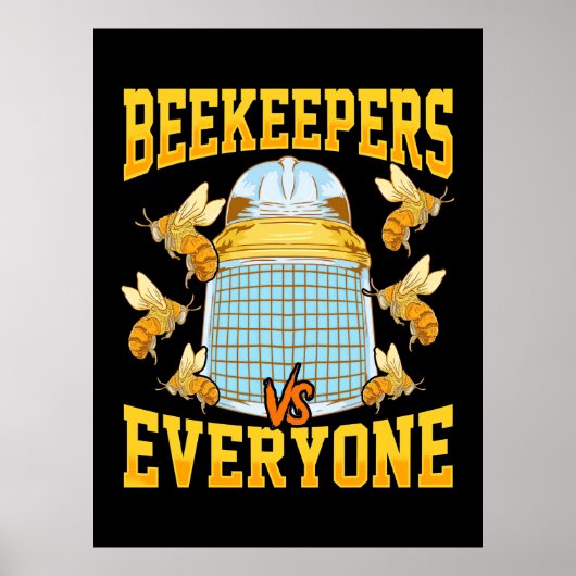 Bienenkopfgeschenk | Imker und alle Poster (Vorne)