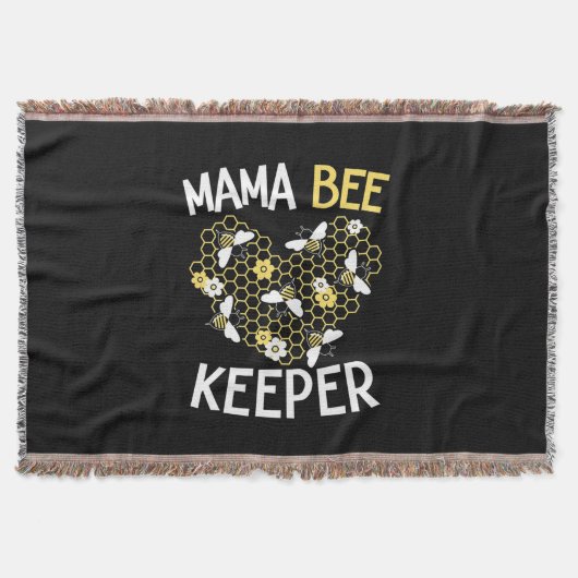 Bienenkopfgeschenk | Mama Bee Keeper Decke (Vorderseite)
