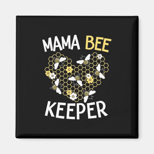 Bienenkopfgeschenk | Mama Bee Keeper Magnet (Vorne)