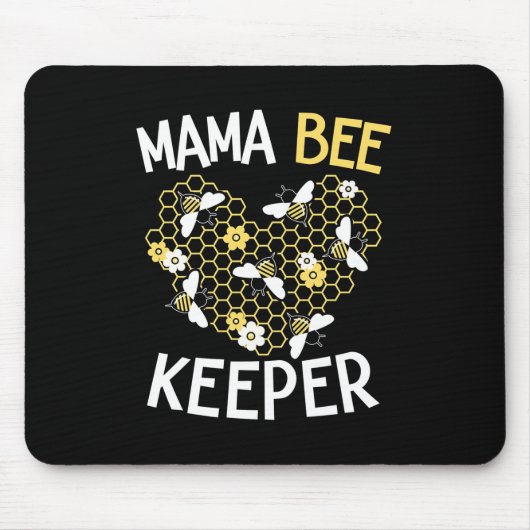 Bienenkopfgeschenk | Mama Bee Keeper Mousepad (Vorne)