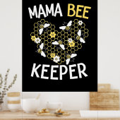 Bienenkopfgeschenk | Mama Bee Keeper Poster (Küche)