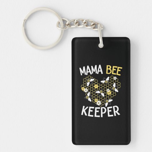 Bienenkopfgeschenk | Mama Bee Keeper Schlüsselanhänger (Vorderseite)