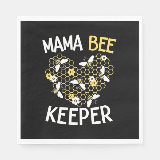 Bienenkopfgeschenk | Mama Bee Keeper Serviette (Vorderseite)