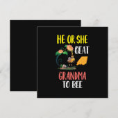 Bienenkopfgeschenk | Oma to bee Einladung (Vorne/Hinten)
