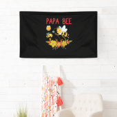 Bienenkopfgeschenk | Papa-Biene-Blume Banner (Insitu)