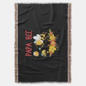 Bienenkopfgeschenk | Papa-Biene-Blume Decke (Vorderseite Vertikal)
