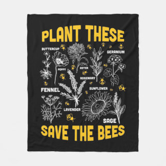Bienenkopfgeschenk | Pflanze Diese Rettete die Bie Fleecedecke