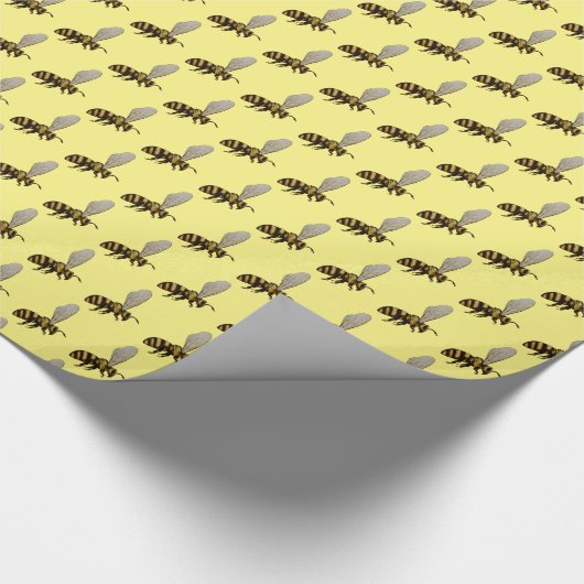 Bienenkopfpapier Geschenkpapier (Ecke)