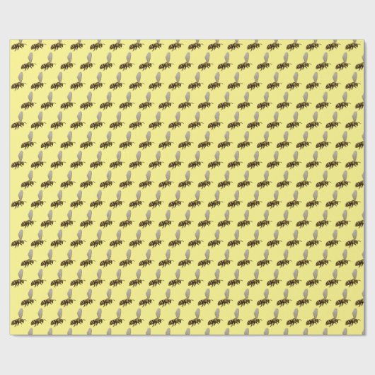 Bienenkopfpapier Geschenkpapier (Flach)