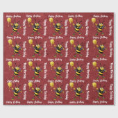 Bienenkopfpapier Geschenkpapier (Flach)
