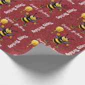 Bienenkopfpapier Geschenkpapier (Ecke)