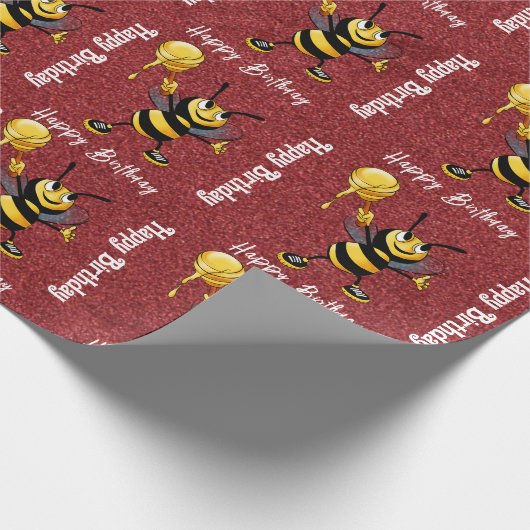 Bienenkopfpapier Geschenkpapier (Ecke)