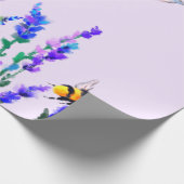 Bienenkopfpapier mit Blume Geschenkpapier (Ecke)