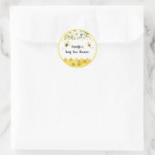 Bienenkorb-Gender-Neutral-Baby-Dusche Runder Aufkleber (Tasche)