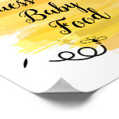 Bienenkorb Raten Sie das Baby-Food-Zeichen Poster (Ecke)