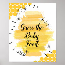 Bienenkorb Raten Sie das Baby-Food-Zeichen Poster