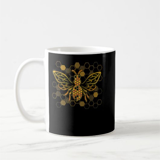 Bienenkräfte Apiarist Bee Hive Honeycomb Honey Bee Kaffeetasse (Links)