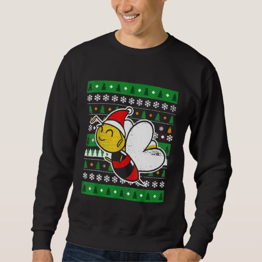 Bienenkräfte Honeybee Ugly Christmas Bee Sweatshirt (Vorderseite)