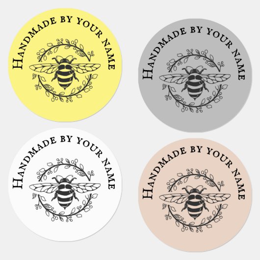 Bienenkranz auf Etiketten aus Eisen (Gruppe)