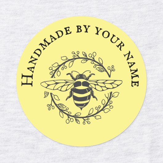 Bienenkranz auf Etiketten aus Eisen (Design 1)