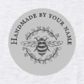 Bienenkranz auf Etiketten aus Eisen (Design 2)