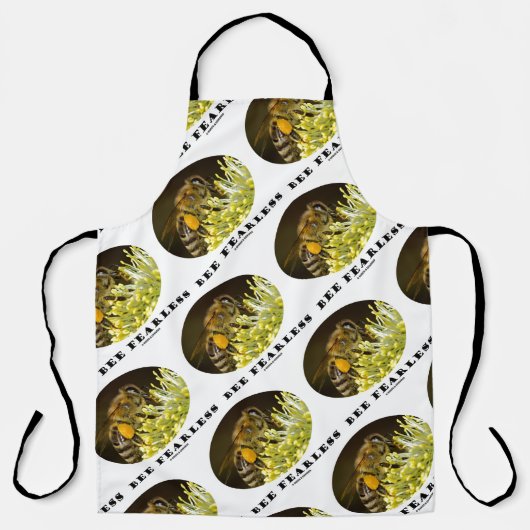 Bienenkraut auf gelber Blume Schürze (Vorderseite)