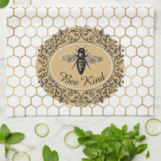 Bienenkraut Geschirrtuch (Gefaltet)