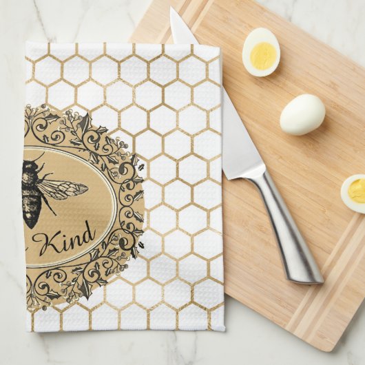 Bienenkraut Geschirrtuch (Viertel Falte)