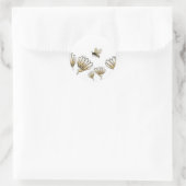 Bienenkraut mit Blume Runder Aufkleber (Tasche)