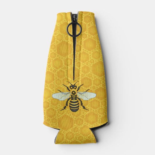 Bienenkraut Monogram Honeybee Beehive Flaschenkühler (Rückseite)