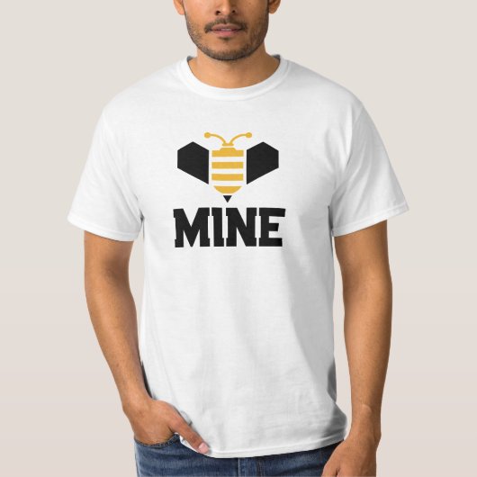 Bienenkrebs Mine Minimalistisch Romantisches Gesch T-Shirt (Vorderseite)