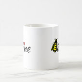 Bienenkrebs Niedliche Honigbiene mit Valentine vom Kaffeetasse (Mittel)